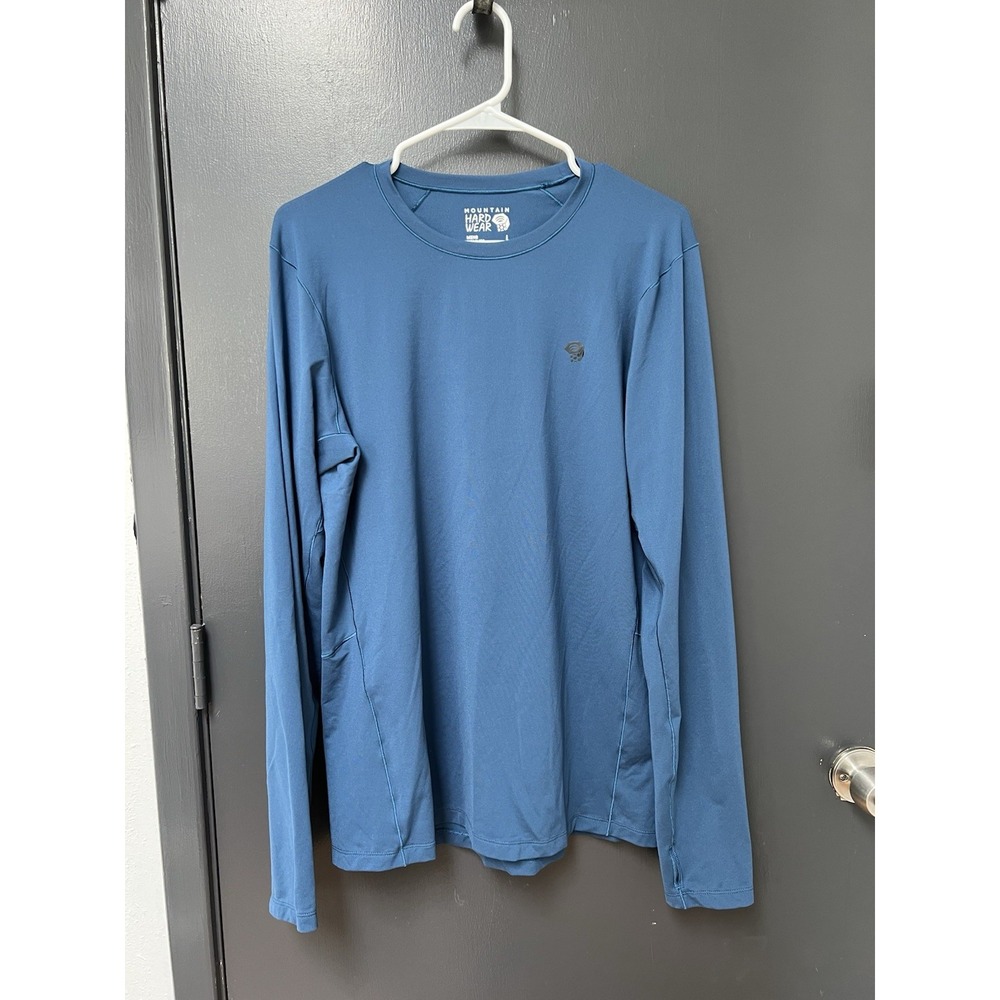 Mountain Hardwear Mens Long Sleeve Blue Sz L Climbing Athletic Shirt Run